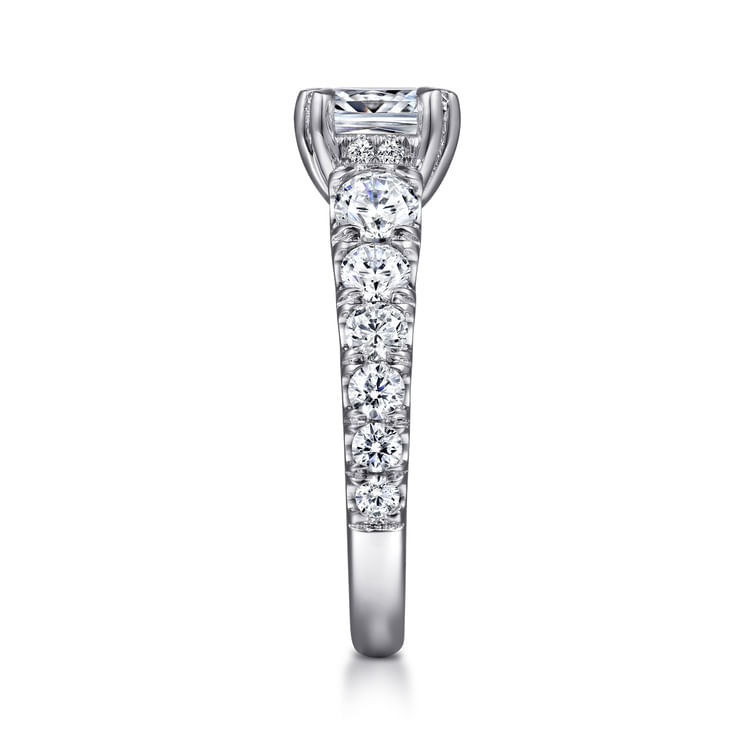Artemis - 18K White Gold Cushion Cut Diamond Engagement Ring
