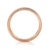 Asher - 14K Rose Gold 7mm - Men's Wedding Band High Polish Finish in High Polished Finish