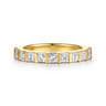 Straight Wedding Ring in 14k Yellow Gold with Princess Cut Natural Diamond at Gabriel & Co.