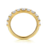 Straight Wedding Ring in 14k Yellow Gold with Princess Cut Natural Diamond at Gabriel & Co.