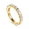 Straight Wedding Ring in 14k Yellow Gold with Princess Cut Natural Diamond at Gabriel & Co.