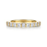 Straight Wedding Ring in 14k Yellow Gold with Princess Cut Natural Diamond at Gabriel & Co.