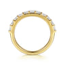 Straight Wedding Ring in 14k Yellow Gold with Princess Cut Natural Diamond at Gabriel & Co.
