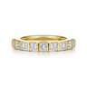 Straight Wedding Ring in 14k Yellow Gold with Princess Cut Natural Diamond at Gabriel & Co.