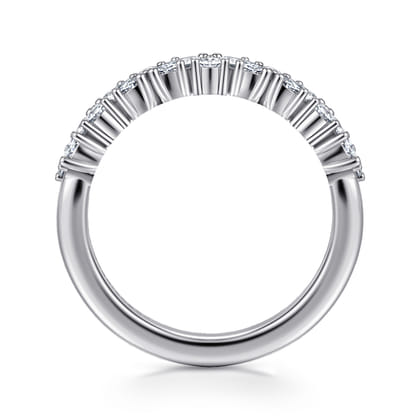 Astrielle - 14K White Gold Prong Marquise and Round Diamond Anniversary Band