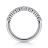 Fancy Wedding Ring in 14k White Gold with Marquise Natural Diamond at Gabriel & Co.
