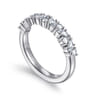 Fancy Wedding Ring in 14k White Gold with Marquise Natural Diamond at Gabriel & Co.