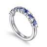 Fancy Wedding Ring in 14k White Gold with Marquise Sapphire at Gabriel & Co.