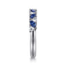 Fancy Wedding Ring in 14k White Gold with Marquise Sapphire at Gabriel & Co.