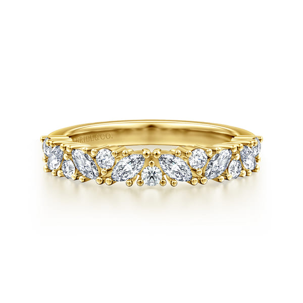 Marquise and Round Diamond Anniversary Band