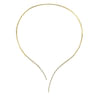 Asymmetrical 14K Yellow Gold Open Diamond Collar Necklace - 1 ct