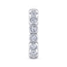 Eternity Band Wedding Ring in 14k White Gold with Round Natural Diamond at Gabriel & Co.