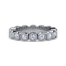 Eternity Band Wedding Ring in 14k White Gold with Round Natural Diamond at Gabriel & Co.