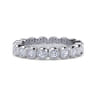 Eternity Band Wedding Ring in 14k White Gold with Round Natural Diamond at Gabriel & Co.