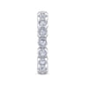 Eternity Band Wedding Ring in 14k White Gold with Round Natural Diamond at Gabriel & Co.