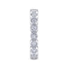 Eternity Band Wedding Ring in 14k White Gold with Round Natural Diamond at Gabriel & Co.
