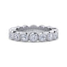 Eternity Band Wedding Ring in 14k White Gold with Round Natural Diamond at Gabriel & Co.