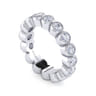 Eternity Band Wedding Ring in 14k White Gold with Round Natural Diamond at Gabriel & Co.
