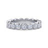 Eternity Band Wedding Ring in 14k White Gold with Round Natural Diamond at Gabriel & Co.