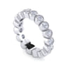 Eternity Band Wedding Ring in 14k White Gold with Round Natural Diamond at Gabriel & Co.