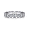 Eternity Band Wedding Ring in 14k White Gold with Round Natural Diamond at Gabriel & Co.