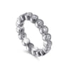 Eternity Band Wedding Ring in 14k White Gold with Round Natural Diamond at Gabriel & Co.