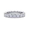 Eternity Band Wedding Ring in 14k White Gold with Round Natural Diamond at Gabriel & Co.