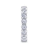 Eternity Band Wedding Ring in 14k White Gold with Round Natural Diamond at Gabriel & Co.