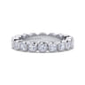 Eternity Band Wedding Ring in 14k White Gold with Round Natural Diamond at Gabriel & Co.