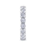Eternity Band Wedding Ring in 14k White Gold with Round Natural Diamond at Gabriel & Co.