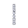 Eternity Band Wedding Ring in 14k White Gold with Round Natural Diamond at Gabriel & Co.