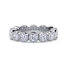 Eternity Band Wedding Ring in 14k White Gold with Round Natural Diamond at Gabriel & Co.