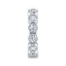 Eternity Band Wedding Ring in 14k White Gold with Round Natural Diamond at Gabriel & Co.