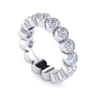 Eternity Band Wedding Ring in 14k White Gold with Round Natural Diamond at Gabriel & Co.
