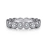 Eternity Band Wedding Ring in 14k White Gold with Round Natural Diamond at Gabriel & Co.