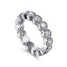 Eternity Band Wedding Ring in 14k White Gold with Round Natural Diamond at Gabriel & Co.