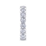 Eternity Band Wedding Ring in 14k White Gold with Round Natural Diamond at Gabriel & Co.