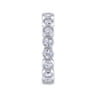 Eternity Band Wedding Ring in 14k White Gold with Round Natural Diamond at Gabriel & Co.