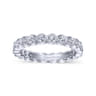 Eternity Band Wedding Ring in 14k White Gold with Round Natural Diamond at Gabriel & Co.