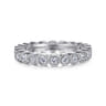 Eternity Band Wedding Ring in 14k White Gold with Round Natural Diamond at Gabriel & Co.