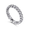 Eternity Band Wedding Ring in 14k White Gold with Round Natural Diamond at Gabriel & Co.