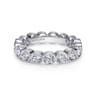 Eternity Band Wedding Ring in 14k White Gold with Round Natural Diamond at Gabriel & Co.