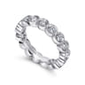 Eternity Band Wedding Ring in 14k White Gold with Round Natural Diamond at Gabriel & Co.