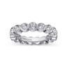 Eternity Band Wedding Ring in 14k White Gold with Round Natural Diamond at Gabriel & Co.