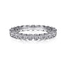 Eternity Band Wedding Ring in 14k White Gold with Round Natural Diamond at Gabriel & Co.