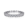 Eternity Band Wedding Ring in 14k White Gold with Round Natural Diamond at Gabriel & Co.