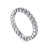 Eternity Band Wedding Ring in 14k White Gold with Round Natural Diamond at Gabriel & Co.
