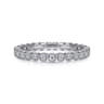 Eternity Band Wedding Ring in 14k White Gold with Round Natural Diamond at Gabriel & Co.