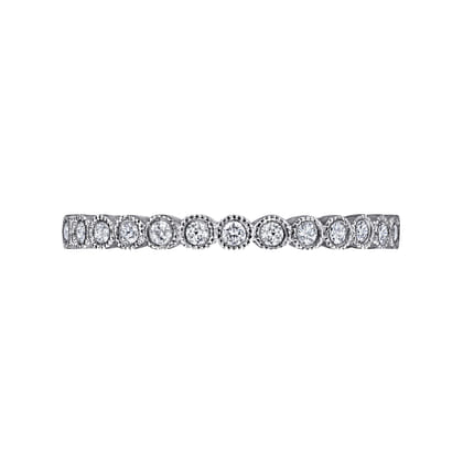 Athens - Vintage Inspired 14K White Gold Bezel Set Diamond Eternity Band