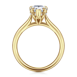 Aure - 14K Yellow Gold Pear Shape Solitaire Diamond Engagement Ring